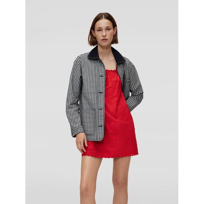 Джинсовая куртка в клетку Gap × DÔEN цвет: Голубой