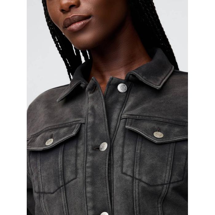 Heavyweight Fransız Havlu Kumaş Denim Kısa Ceket цвет: Чёрный