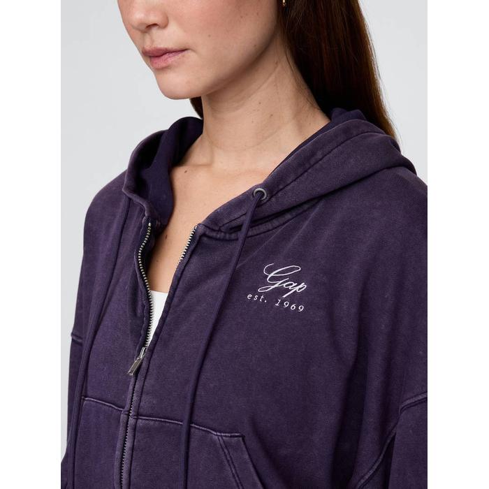 VintageSoft Fermuarlı Gap Logo Sweatshirt цвет: Чёрный