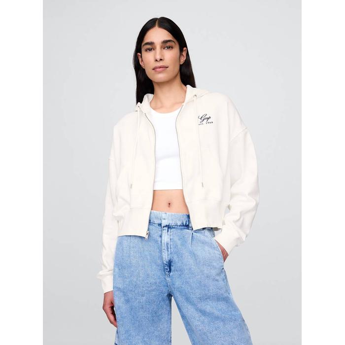 VintageSoft Fermuarlı Gap Logo Sweatshirt цвет: Белый