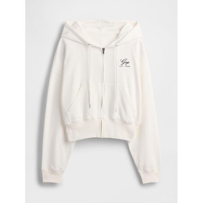 VintageSoft Fermuarlı Gap Logo Sweatshirt цвет: Белый