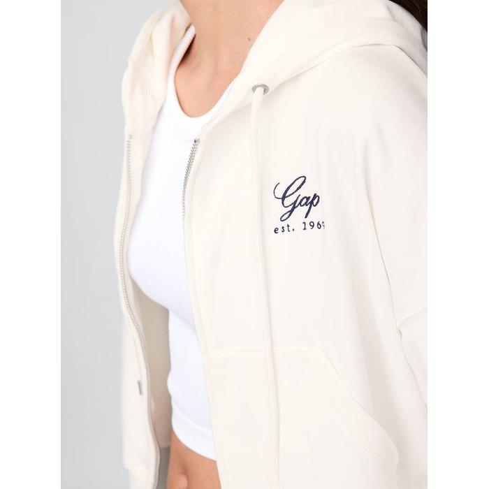 VintageSoft Fermuarlı Gap Logo Sweatshirt цвет: Белый