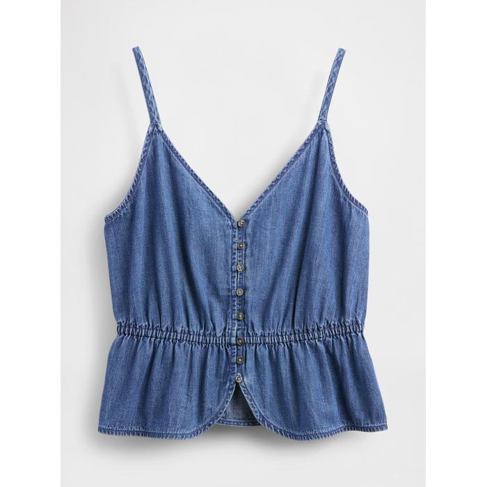 Denim Peplum Cami