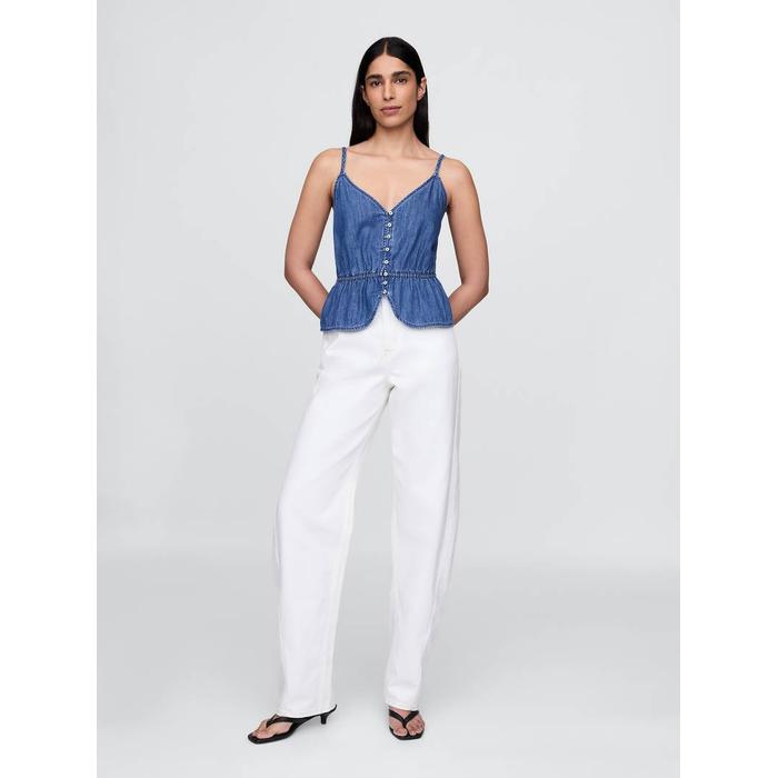 Denim Peplum Cami