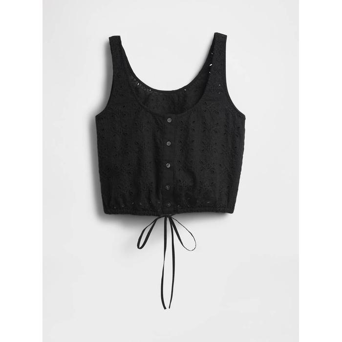 Büzgülü Kenar Crop Üst цвет: Чёрный