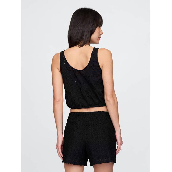 Büzgülü Kenar Crop Üst цвет: Чёрный