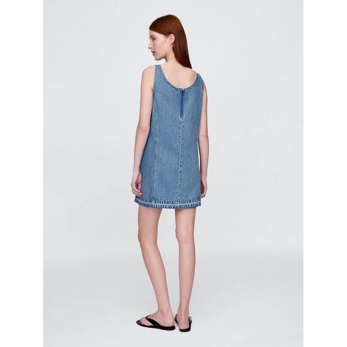 UltraSoft Denim Logo Mini Elbise