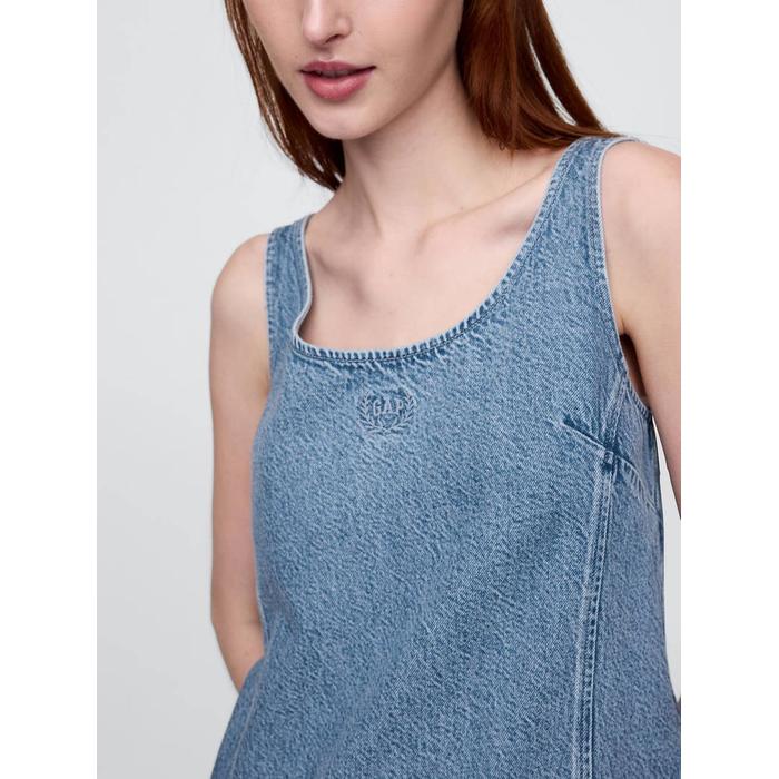 UltraSoft Denim Logo Mini Elbise