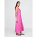 Linen-Blend Nakışlı Halter Maxi Elbise цвет: Розовый