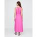 Linen-Blend Nakışlı Halter Maxi Elbise цвет: Розовый