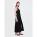 Linen-Blend Nakışlı Halter Maxi Elbise цвет: Чёрный