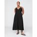 Linen-Blend Nakışlı Halter Maxi Elbise цвет: Чёрный