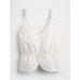Keten Karışımlı Eyelet Peplum Bluz цвет: Белый