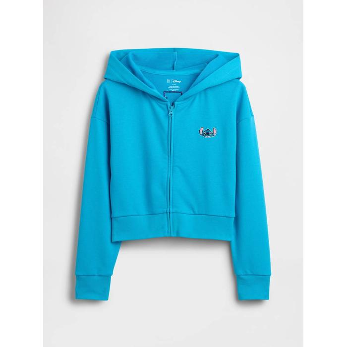 Lilo & Stitch Çocuk Fransız Havlu Kumaş Kısa Fermuarlı Sweatshirt цвет: Голубой