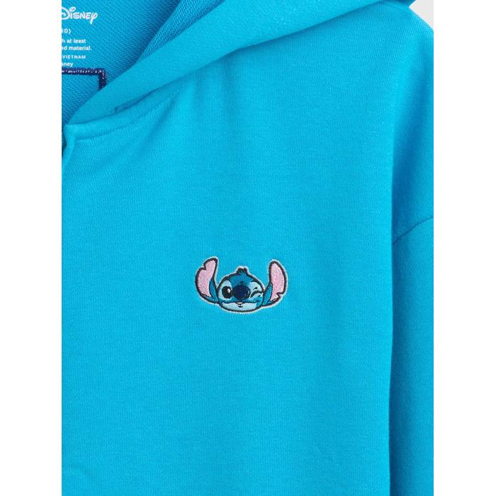 Lilo & Stitch Çocuk Fransız Havlu Kumaş Kısa Fermuarlı Sweatshirt цвет: Голубой