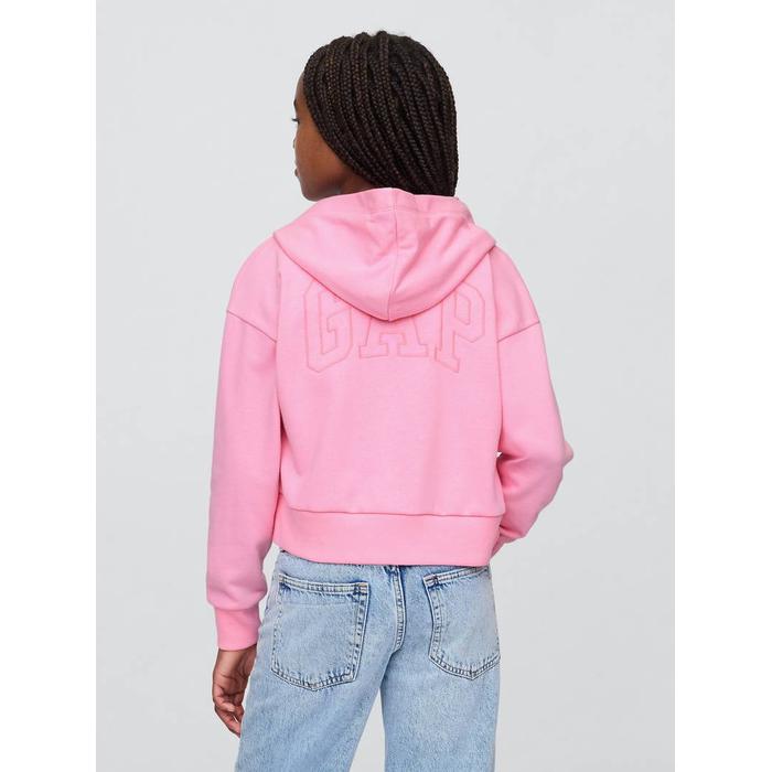 Lilo & Stitch Çocuk Fransız Havlu Kumaş Kısa Fermuarlı Sweatshirt цвет: Розовый