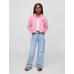 Lilo & Stitch Çocuk Fransız Havlu Kumaş Kısa Fermuarlı Sweatshirt цвет: Розовый