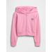 Lilo & Stitch Çocuk Fransız Havlu Kumaş Kısa Fermuarlı Sweatshirt цвет: Розовый