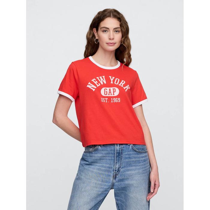 Grafik Baskılı T-Shirt цвет: Красный