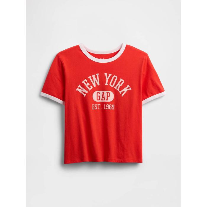 Grafik Baskılı T-Shirt цвет: Красный
