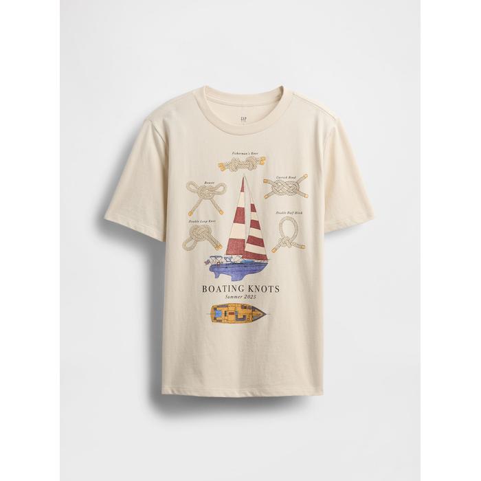 Kids Grafik T-Shirt цвет: Бежевый