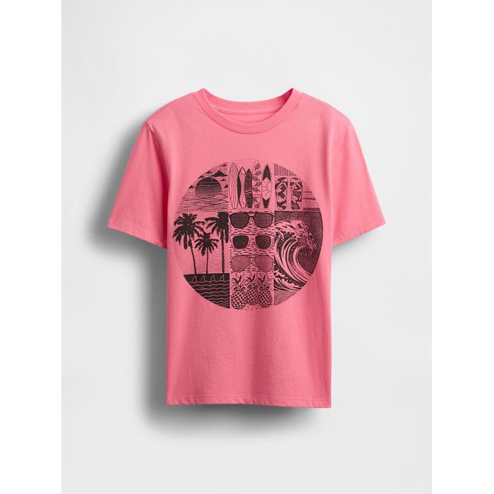 Kids Grafik T-Shirt цвет: Розовый