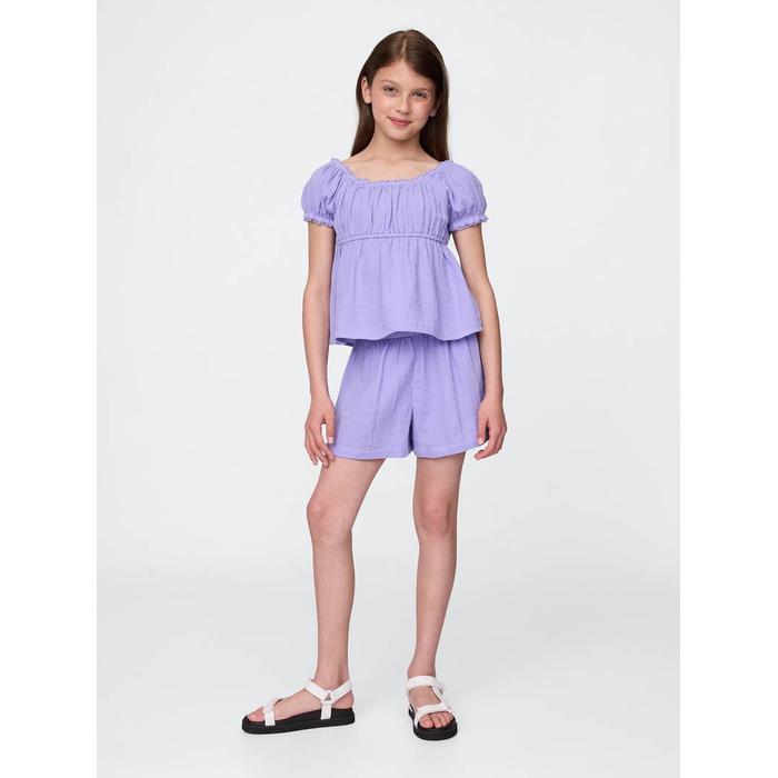 Kids Crinkle Gauze Outfit Set цвет: Фиолетовый