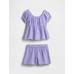 Kids Crinkle Gauze Outfit Set цвет: Фиолетовый