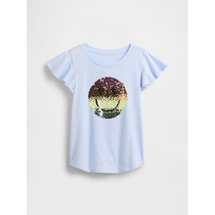 Kids Flippy-Sequin Grafik T-Shirt
