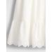 Kids Smocked Ruffle Midi Elbise цвет: Белый