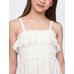 Kids Smocked Ruffle Midi Elbise цвет: Белый