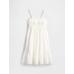 Kids Smocked Ruffle Midi Elbise цвет: Белый