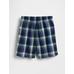 Geri Dönüştürülmüş Flannel PJ Boxer Şort цвет: Синий