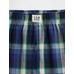 Geri Dönüştürülmüş Flannel PJ Boxer Şort цвет: Синий