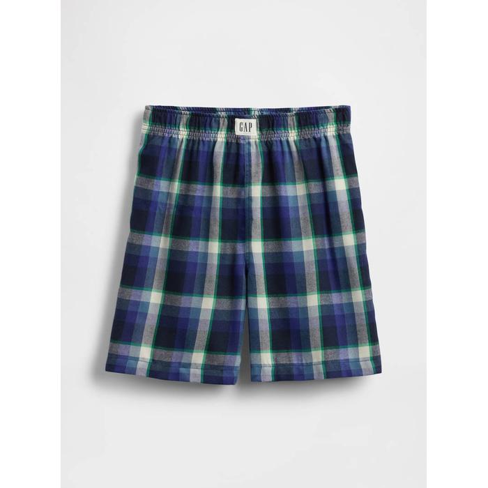 Geri Dönüştürülmüş Flannel PJ Boxer Şort цвет: Синий