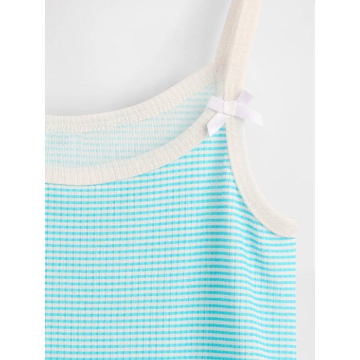 Çocuk Geri Dönüştürülmüş Fitilli Pijama Tank Üstü