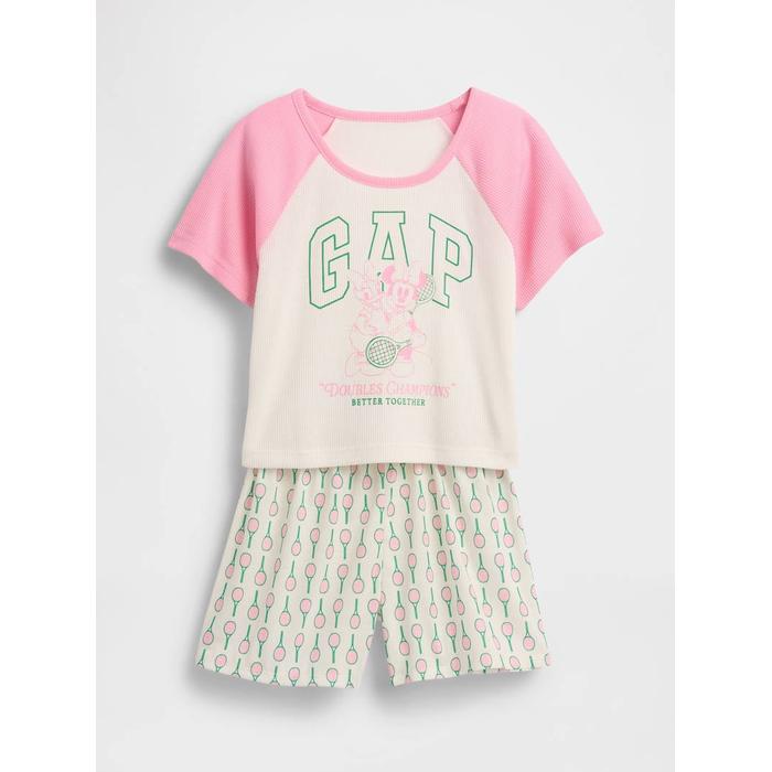 Gap × Disney Kids Geri Dönüştürülmüş Pijama Altı Seti цвет: Розовый