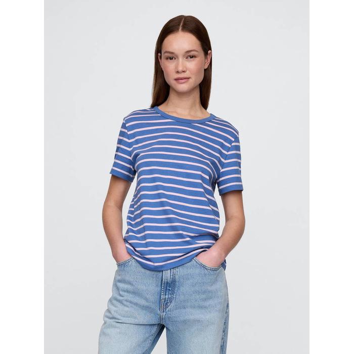 %100 Organik Pamuk VintageSoft T-Shirt цвет: Голубой