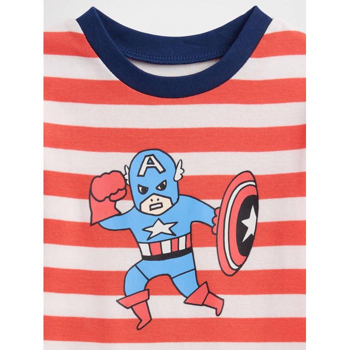 Baby & Toddler Marvel Kaptan Amerika %100 Organik Pamuk Pijama Takımı цвет: Красный
