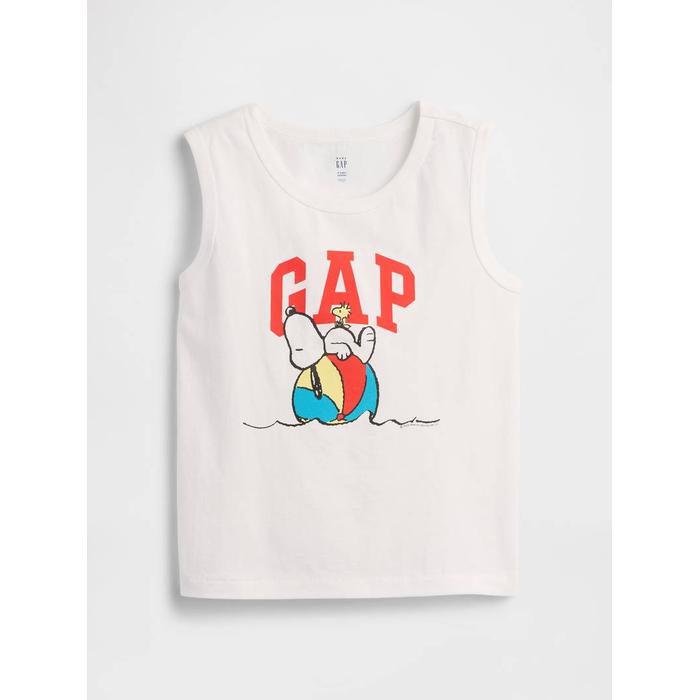 Gap Logo Snoopy Baskılı T-Shirt цвет: Белый