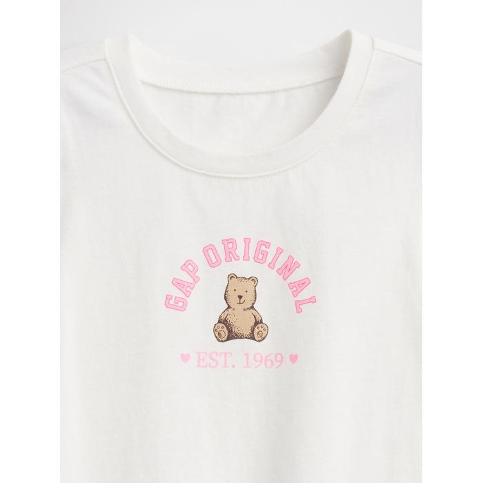 Футболка с логотипом Baby &amp; Toddler Brannan Bear Gap для малышей цвет: Белый