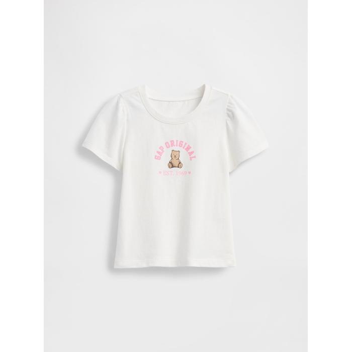 Футболка с логотипом Baby &amp; Toddler Brannan Bear Gap для малышей цвет: Белый