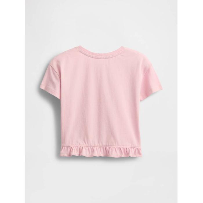Gap Logo Ruffle T-Shirt цвет: Розовый