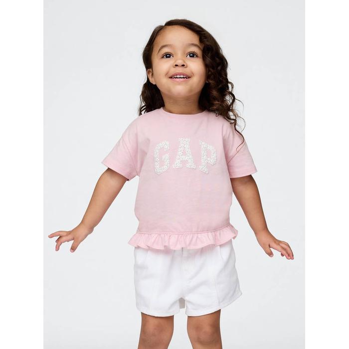 Gap Logo Ruffle T-Shirt цвет: Розовый
