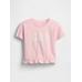 Gap Logo Ruffle T-Shirt цвет: Розовый
