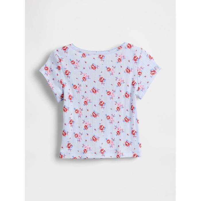 Pointelle Fitilli T-Shirt