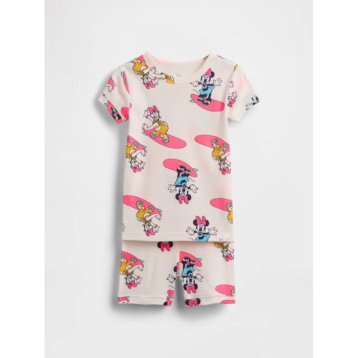 Gap × Disney Bebek ve Yürümeye Başlayan Çocuklar Organik Brushed Pamuk Pijama Takımı цвет: Розовый