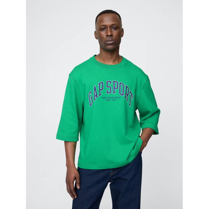 Oversized Gap Grafik Terry T-Shirt цвет: Зелёный