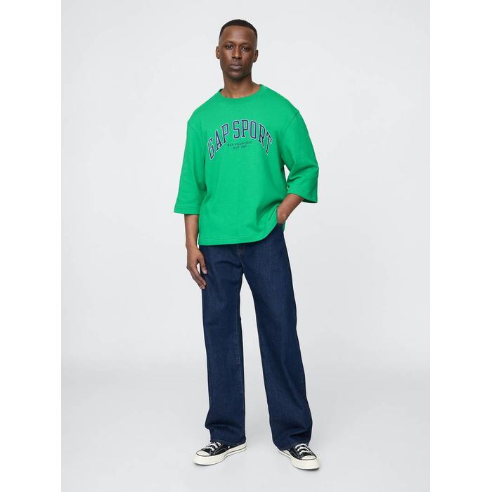 Oversized Gap Grafik Terry T-Shirt цвет: Зелёный