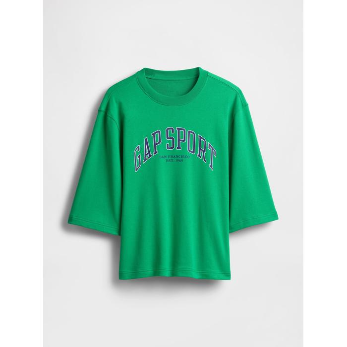 Oversized Gap Grafik Terry T-Shirt цвет: Зелёный